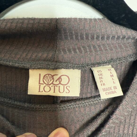 Logo Lotus by Lori Goldstein Purple Pocketed Tunic Top Size Medium - Picture 3 of 8